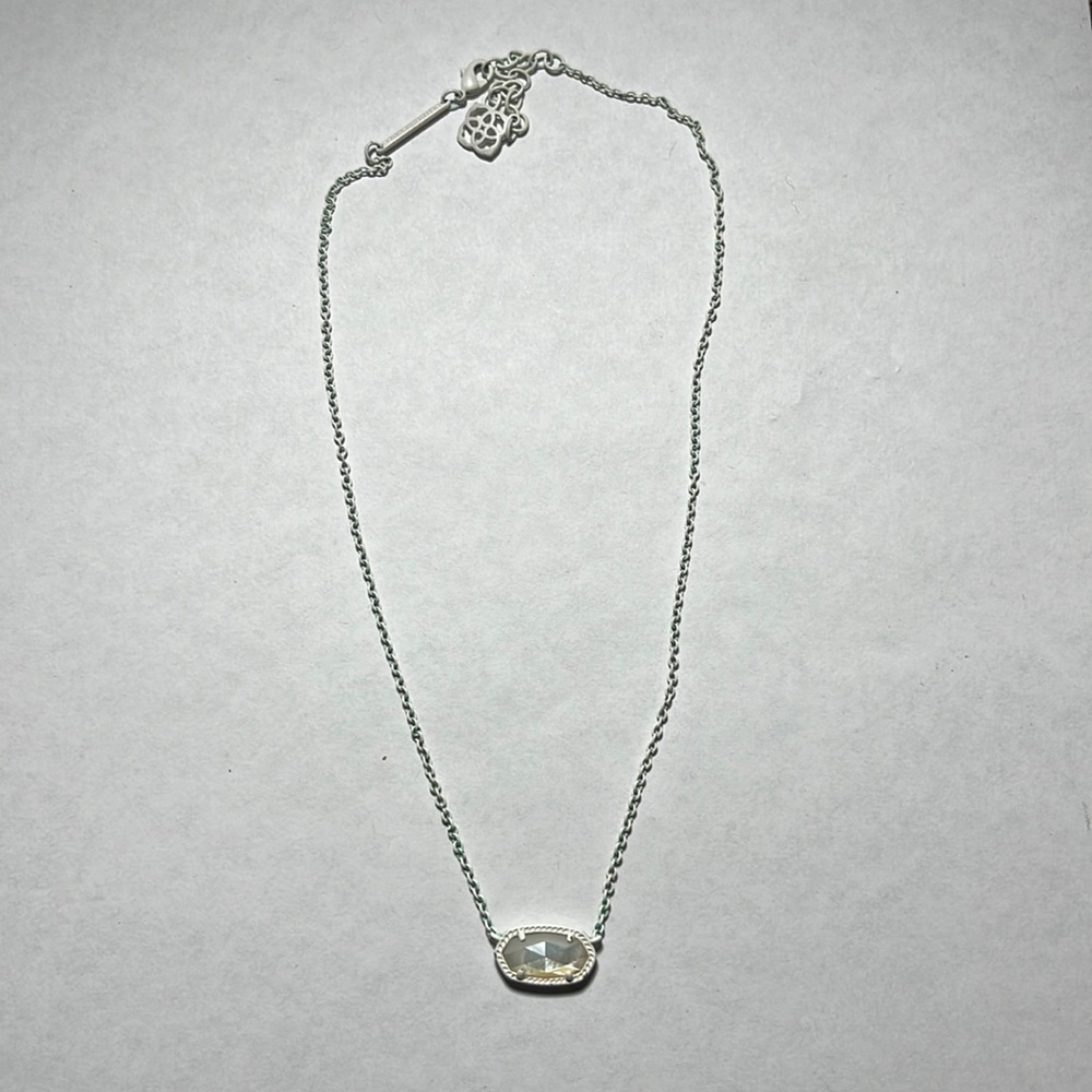 Kendra Scott solid white opal necklace